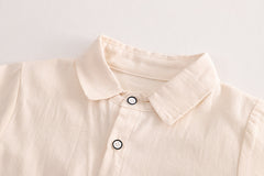 RM0608-19 طقم ولادي 3 قطع ( قميص + فست صوف + بنطلون جينز )