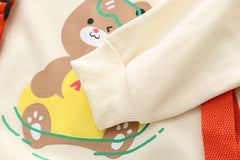 RM0608-24 طقم دبدوب قطعتين ( بلوزة + بنطلون جينز)