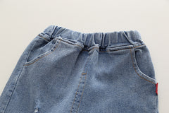 RM0608-24 طقم دبدوب قطعتين ( بلوزة + بنطلون جينز)