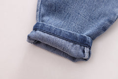 RM0608-28 طقم دورايمون ولادي 3 قطع ( قميص مصوف + فست صوف + بنطلون جينز ناعم )