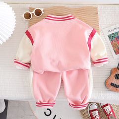 RM0608-32 طقم قطني ولادي 3 قطع ( بلوزة + جكيت + بنطلون)