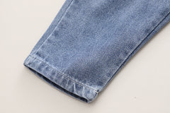 RM0608-4 طقم ولادي 3 قطع ( قميص + فست صوف + بنطلون جينز )