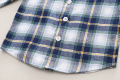 RM0608-4 طقم ولادي 3 قطع ( قميص + فست صوف + بنطلون جينز )