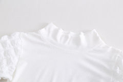 RM0608-6 طقم بناتي 3 قطع ( بلوزة + فست صوف مورد+ بنطلون جينز )