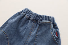 RM0608-9 طقم ولادي قطعتين ( بلوزة قطنية + بنطلون جينز )