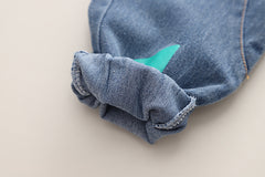 RM0608-9 طقم ولادي قطعتين ( بلوزة قطنية + بنطلون جينز )