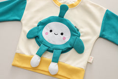 RM0608-9 طقم ولادي قطعتين ( بلوزة قطنية + بنطلون جينز )