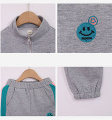 RM090424-14 طقم رياضة سبورت قطني بناتي قطعتين ( جكيت + بنطلون )