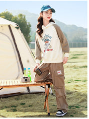 RM090424-15 طقم بناتي قطعتين ( بلوزة قطن + بنطلون كتان)