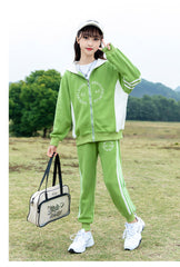 RM090424-16 طقم سبورت بناتي قطن بالوان روعة قطعتين ( بلوزة + بنطلون )