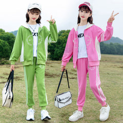 RM090424-16 طقم سبورت بناتي قطن بالوان روعة قطعتين ( بلوزة + بنطلون )