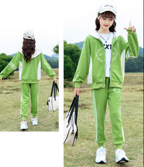 RM090424-16 طقم سبورت بناتي قطن بالوان روعة قطعتين ( بلوزة + بنطلون )