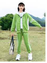 RM090424-16 طقم سبورت بناتي قطن بالوان روعة قطعتين ( بلوزة + بنطلون )