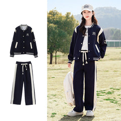 RM090424-17 بدلة ماركة بناتي سبورت قطن قطعتين ( جكيت + بنطلون )