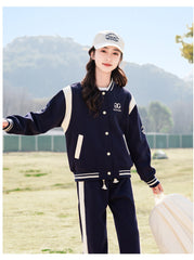 RM090424-17 بدلة ماركة بناتي سبورت قطن قطعتين ( جكيت + بنطلون )