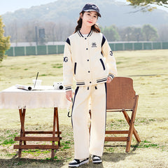 RM090424-17 بدلة ماركة بناتي سبورت قطن قطعتين ( جكيت + بنطلون )