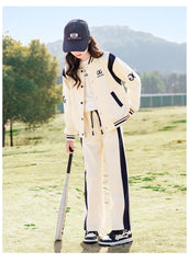 RM090424-17 بدلة ماركة بناتي سبورت قطن قطعتين ( جكيت + بنطلون )