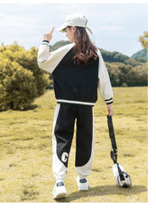 RM090424-18 طقم رياضة بناتي قطني قطعتين ( جكيت + بنطلون )