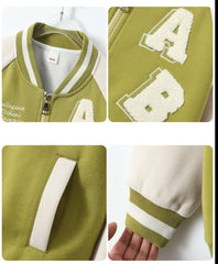 RM090424-18 طقم رياضة بناتي قطني قطعتين ( جكيت + بنطلون )