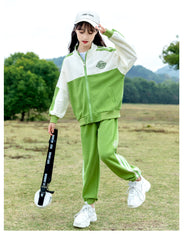 RM090424-21 بدلة بناتي رياضية سبورت قطن جودة ممتازة قطعتين ( جكيت + بنطلون)