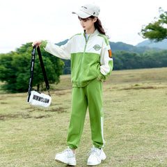 RM090424-21 بدلة بناتي رياضية سبورت قطن جودة ممتازة قطعتين ( جكيت + بنطلون)