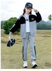 RM090424-21 بدلة بناتي رياضية سبورت قطن جودة ممتازة قطعتين ( جكيت + بنطلون)