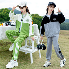 RM090424-21 بدلة بناتي رياضية سبورت قطن جودة ممتازة قطعتين ( جكيت + بنطلون)