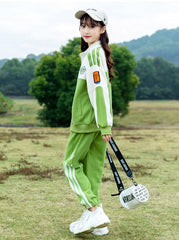 RM090424-21 بدلة بناتي رياضية سبورت قطن جودة ممتازة قطعتين ( جكيت + بنطلون)