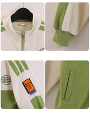 RM090424-21 بدلة بناتي رياضية سبورت قطن جودة ممتازة قطعتين ( جكيت + بنطلون)