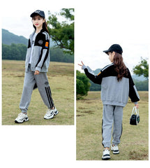 RM090424-21 بدلة بناتي رياضية سبورت قطن جودة ممتازة قطعتين ( جكيت + بنطلون)