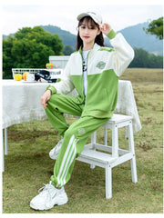 RM090424-21 بدلة بناتي رياضية سبورت قطن جودة ممتازة قطعتين ( جكيت + بنطلون)