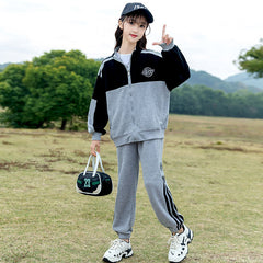 RM090424-21 بدلة بناتي رياضية سبورت قطن جودة ممتازة قطعتين ( جكيت + بنطلون)