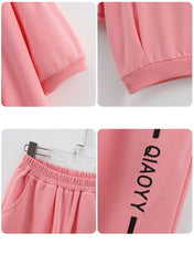 RM090424-23 طقم بناتي تريننج قطعتين ( بلوزة + بنطلون)