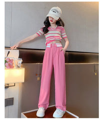 RM171223-10 طقم بناتي قطعتين ( بلوزة + بنطلون)