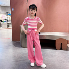 RM171223-10 طقم بناتي قطعتين ( بلوزة + بنطلون)