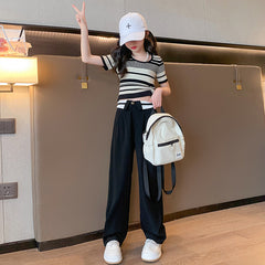 RM171223-10 طقم بناتي قطعتين ( بلوزة + بنطلون)