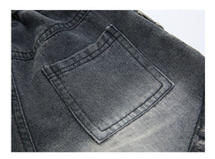 RM171223-11 طقم شورت ( بلوزة قطنية + بنطلون شورت جينز + اكسسوار البنطلون جينز)