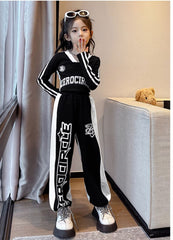 RM171223-15 طقم سبورت قطني ربيعي خريفي ( بلوزة + بنطلون )