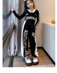 RM171223-15 طقم سبورت قطني ربيعي خريفي ( بلوزة + بنطلون )