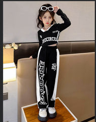 RM171223-15 طقم سبورت قطني ربيعي خريفي ( بلوزة + بنطلون )