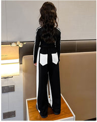 RM171223-15 طقم سبورت قطني ربيعي خريفي ( بلوزة + بنطلون )