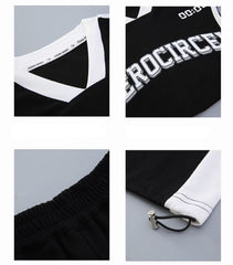 RM171223-15 طقم سبورت قطني ربيعي خريفي ( بلوزة + بنطلون )