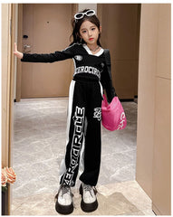 RM171223-15 طقم سبورت قطني ربيعي خريفي ( بلوزة + بنطلون )