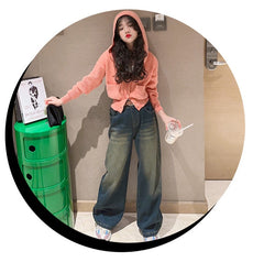 RM171223-23 طقم بناتي قطعتين (جكيت صوف +بنطلون جينز )