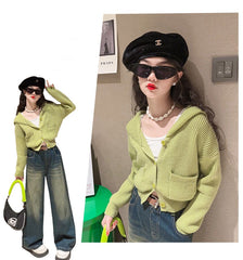 RM171223-23 طقم بناتي قطعتين (جكيت صوف +بنطلون جينز )