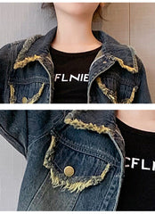 RM171223-25 طقم جينز قطعتين ( جكيت + بنطلون)