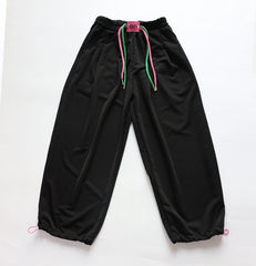 RM171223-5 طقم قطني بناتي 3 قطع ( بلوزة قصيرة + بدي ملون + بنطلون)