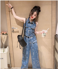 RM171223-9 طقم جينز قطعتين ( فست + بنطلون)