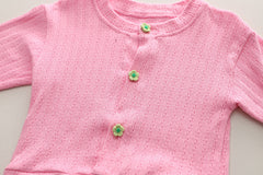 RM231223-10 طقم بناتي 3 قطع ( بلوزة + جكيت + بنطلون جينز)