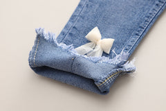 RM231223-10 طقم بناتي 3 قطع ( بلوزة + جكيت + بنطلون جينز)